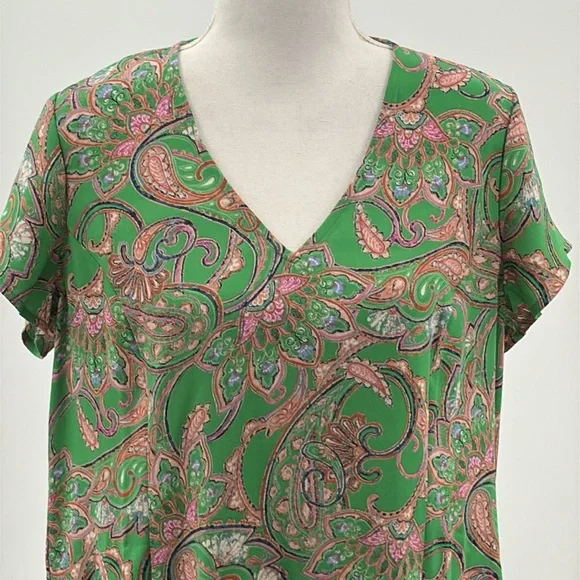 J. Jill Wearever Princess Seamed Midi Dress in Leaf Green - NEW - Size Small - Picture 5 of 10